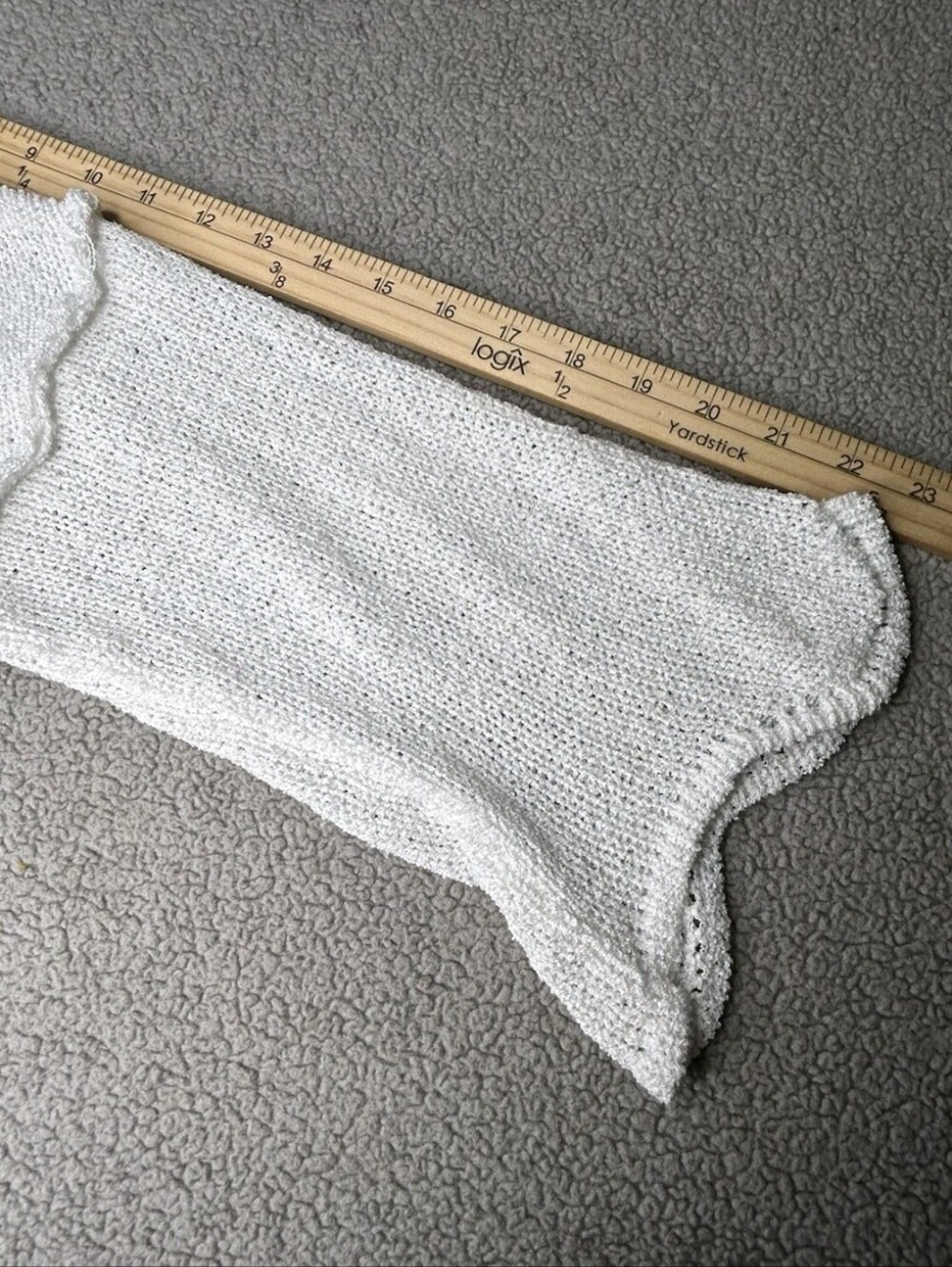 POL White Open-Front Duster Cardigan with Patch Pockets Sz S - Picture 12 of 14